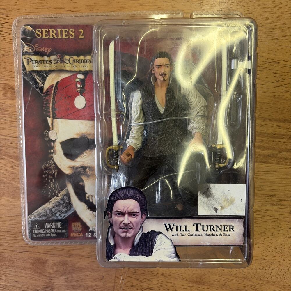 New NECA Pirates of the Caribbean Black Pearl Series 2 Will Turner Action Figure